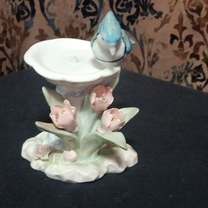 Cosmos Gifts 96305 Fine Elegant Porcelain Blue Jay on Water Fountain